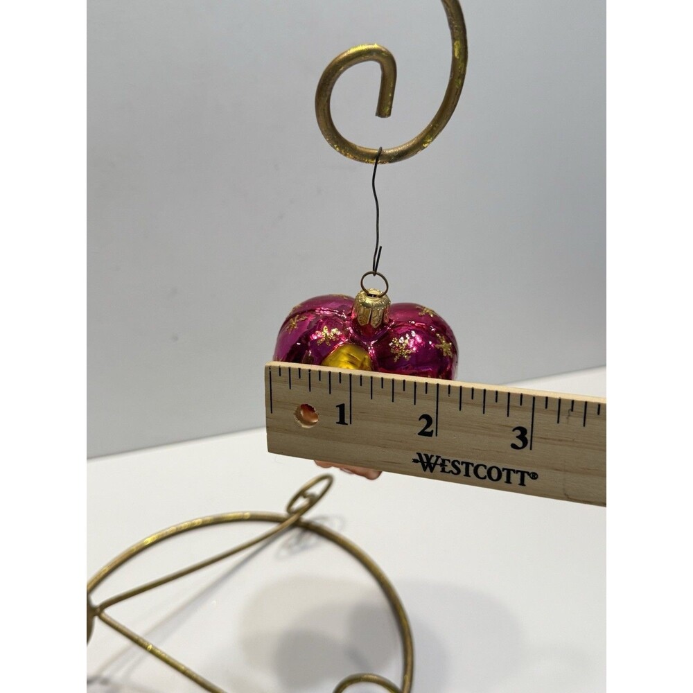 Christopher Radko  Be My Valentine Cupid Pink Heart Blown Glass Ornament NO BOX - Picture 4 of 6